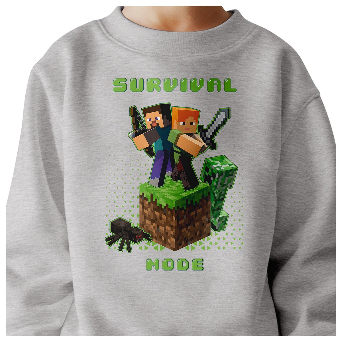 BLUZA DZIECIĘCA MINECRAFT 110-116 DLA DZIEWCZYNKI CHŁOPCA JAKOŚĆ