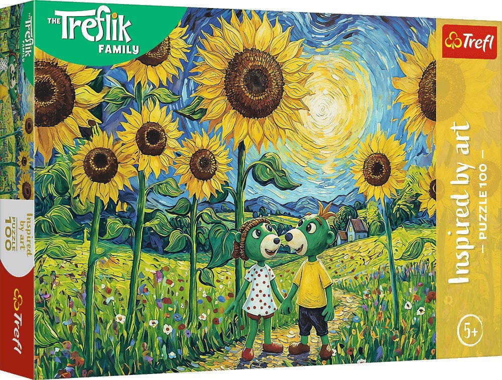 Puzzle 100 Spacer wśród słoneczników
