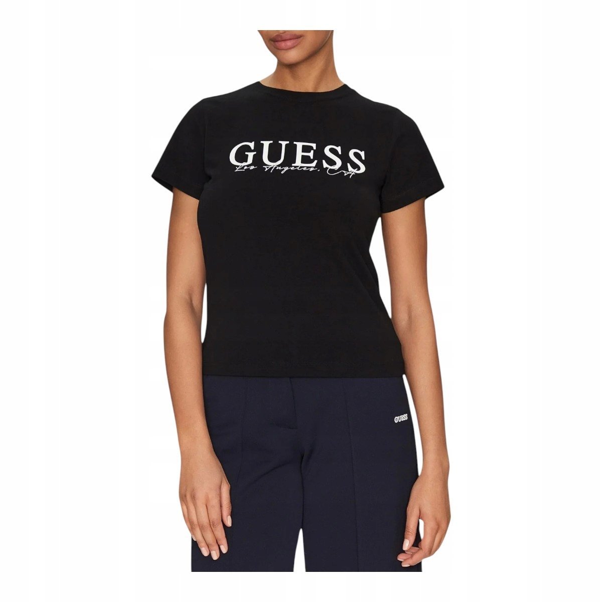 GUESS KOSZULKA DAMSKA T-SHIR KAMELIE CN T-SHIRT CZARNA r.XS