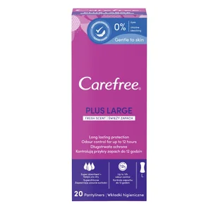 Carefree wkładki higieniczne Plus Large 20 szt. - Wkładki higieniczne - miniaturka - grafika 2