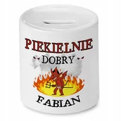 Skarbonki - Skarbonka Dla Fabiana na Urodziny na Prezent z Nadrukiem ze Zdjęciem - miniaturka - grafika 1