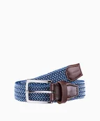 Paski - PUCCINI Niebiesko biały elastyczny pasek męski rozmiar l - miniaturka - grafika 1