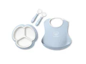 Zestawy naczyń dla dzieci - BABYBJORN - Zestaw do karmienia Mealtime - Powder Blue one size - miniaturka - grafika 1
