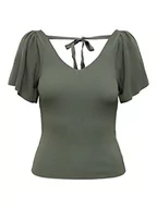 Swetry damskie - ONLY Damski sweter ONLLEELO S/S Back KNT NOOS, zielony Balsam Green, XXS, Balsam Green, XXS - miniaturka - grafika 1