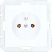 Gniazdka elektryczne - Timex Gniazdo Medium 2P+Z białe - miniaturka - grafika 1