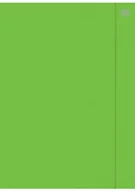 Artykuły biurowe - INTERDRUK  Teczka z gumką A4+ Fluo zielona (10szt) - miniaturka - grafika 1