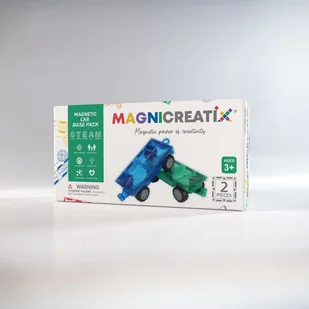 Klocki magnetyczne podwozie SAMOCHODOWE 2 szt. MAGNICREATIX - Klocki Klocki magnetyczne podwozie SAMOCHODOWE 2 szt. MAGNICREATIX - Klocki - miniaturka - grafika 1