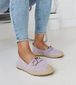 Espadryle damskie - Fioletowe espadryle z łańcuchem Radwana-37 - miniaturka - grafika 1