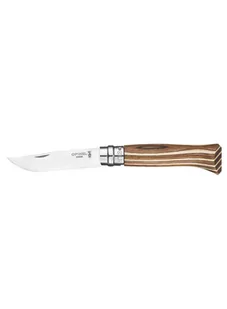 Nóż składany Opinel Inox Laminated N°08 - brown birch - Noże - miniaturka - grafika 1