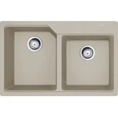 Zlewozmywaki - Franke Urban UBG 620-36-33 GSC Zlewozmywak granitowy dwukomorowy 78x50 cm orzechowy 114.0687.306 - miniaturka - grafika 1