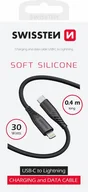 Kable USB - Swissten Soft Silicone USB-C - Lightning 30W Data and Charging Cable 0.4m - miniaturka - grafika 1