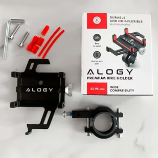 Uchwyt rowerowy na kierownicę Alogy Bike Phone Holder do telefonu 55-95mm na rower motor hulajnogę Czarny - Akcesoria do tabletów i e-booków - miniaturka - grafika 8