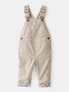 OshKosh Ogrodniczki w kolorze beżowym - Spodenki dla niemowląt - miniaturka - grafika 1