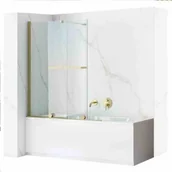 Parawany nawannowe - PARAWAN WANNOWY FABIAN GOLD BRUSH 100 REA-K6527 - miniaturka - grafika 1