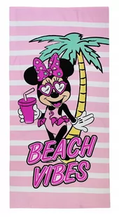 MYSZKA MINNIE DUŻY RĘCZNIK KĄPIELOWY NA BASEN PLAŻOWY DLA DZIECKA 70X140 - Okrycia kąpielowe dla dzieci - miniaturka - grafika 1