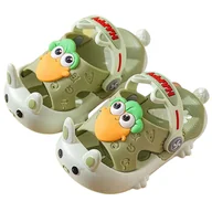 Moda i Uroda OUTLET - Klapki Basenowe Ogrodowe Piankowe Gumowe Dziewczęce Chłopięnce Kroksy Dziecięce Green Happy Carrots 28/29 - miniaturka - grafika 1