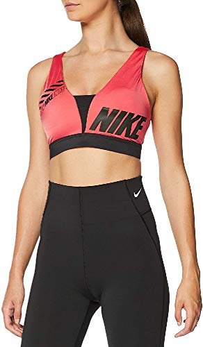 Nike Damski biustonosz Distort Indy Plunge Ember Glow/Black XS