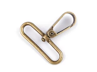 Karabińczyk metalowy 50 mm ( 1 szt ) MOSIĄDZ - Pasmanteria - miniaturka - grafika 1