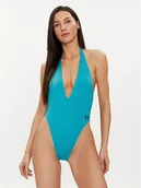 Stroje kąpielowe - Calvin Klein Swimwear Strój kąpielowy KW0KW02342 Niebieski - miniaturka - grafika 1