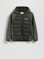 Kurtki i płaszcze dla chłopców - Reserved - Pikowana kurtka - ciemnozielony - miniaturka - grafika 1