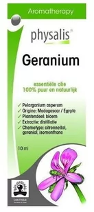 OLEJEK ETERYCZNY GERANIUM (PELARGONIA) 10 ml - PHYSALIS - Aromaterapia - miniaturka - grafika 1