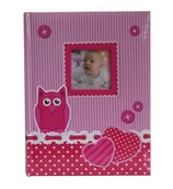 Albumy fotograficzne - ALBUM DZIECKA dziecięcy szyty na 200 zdjęć 10x15 cm. z opisem AF różowy - miniaturka - grafika 1