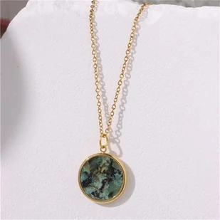 Naszyjnik z zawieszką z imitacją kamienia - Naszyjniki - miniaturka - grafika 1