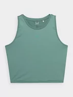 Koszulki sportowe damskie - 4F Top sportowy w kolorze zielonym - miniaturka - grafika 1