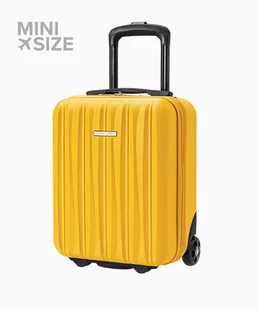 PUCCINI Kabinowa mini walizka ze żłobieniami żółta - Walizki - miniaturka - grafika 1