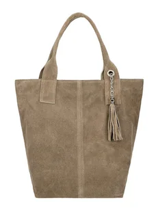 Wojas Skórzana torebka w kolorze szarobrązowym - 41 x 36 x 16 cm - Torebki damskie - miniaturka - grafika 1