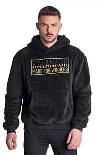 Gianni Kavanagh Męska bluza z kapturem Denver Sherpa, czarny, S - Bluzy męskie - miniaturka - grafika 1