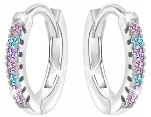 KOLCZYKI SREBRNE DLA DZIEWCZYNKI KÓŁKA KOŁA SREBRO - Kolczyki - miniaturka - grafika 1