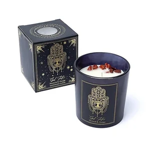 Świeca manifestacyjna Good Fortune w szkle 120g Paczula i Pomarańcza - Świece - miniaturka - grafika 1