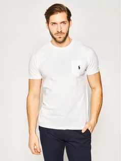Koszulki męskie - Ralph Lauren Polo T-Shirt Classics 710795137 Biały Regular Fit - grafika 1