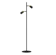 Lampy stojące - Czarna lampa podłogowa ze złotymi dodatkami - 4X K381 Galapi - miniaturka - grafika 1