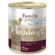 Mokra karma dla psów - FamilyFirst Kaczka+batat+monoproteina adult 800g - miniaturka - grafika 1