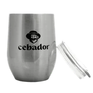 Yerba Mate - TermoLid – stalowe naczynko z pokrywką – Cebador (kolor srebrny) – 350 ml - miniaturka - grafika 1
