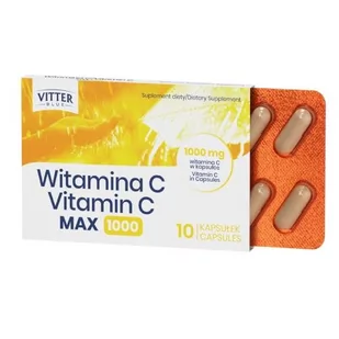 Vitter Blue Witamina C Max 1000 mg 10 kaps - Witaminy i minerały - miniaturka - grafika 1