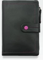 Portfele - Visconti Portfel Damski Skórzany M87 Czarny Multi - Czarny Multi - miniaturka - grafika 1