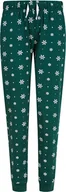 Spodnie damskie - SF Women SK085 Spodnie damskie z mankietami - Spodnie casual - Kolor: Bottle/White Snowflakes - Rozmiar: XL - miniaturka - grafika 1
