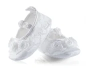 Buty dla dziewczynek - Lekkie buciki niemowlęce idealne do chrztu r.19-20 - miniaturka - grafika 1