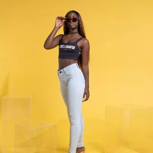 Jeansy damskie LABELLAMAFIA PANTS MIX CLASSICOS DENIM - Spodnie damskie - miniaturka - grafika 4