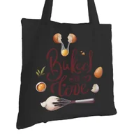 Torby i wózki na zakupy - Torba Bawełniana dla Piekarza Czarna Na Prezent ekologiczna Trwały Nadruk - miniaturka - grafika 1