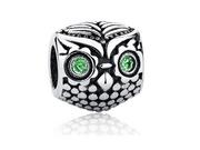 Charmsy - Pandora Valerio.pl Rodowany srebrny charms do sowa sówka ptak bidr owl cyrkonie srebro 925 PAS029 PAS029 - miniaturka - grafika 1