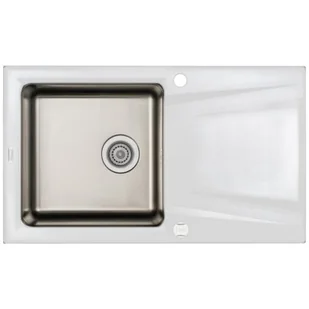 Deante Prime Alabaster ZSR A113 860mmx500 mm - Zlewozmywaki - miniaturka - grafika 1
