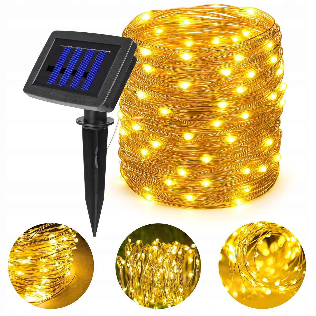Girlanda LED solarna 100 LED IP44