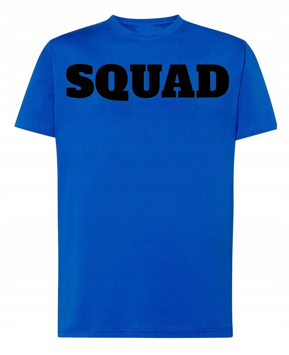 T-Shirt męski Młodzieżowy Nadruk Napis SQUAD r.3XL