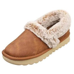 Skechers Kapcie damskie Cozy Up Black Chestnut 169027, Kasztan, 40 EU - Kapcie damskie - miniaturka - grafika 1