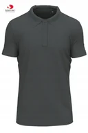 Koszulki męskie - Koszulka POLO Męska Polówka Elastic BAWEŁNA JAKOŚĆ STEDMAN 9640 SZARA 3XL - miniaturka - grafika 1