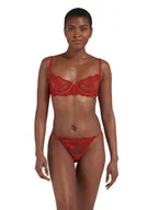 Biustonosze - Bluebella Damski biustonosz z fiszbinami Kobiety Koronka czerwony jednolity, 70B - miniaturka - grafika 1